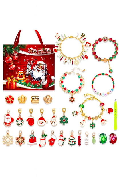 Advent Kalendar Set (24 priveska + 3 narukvice)