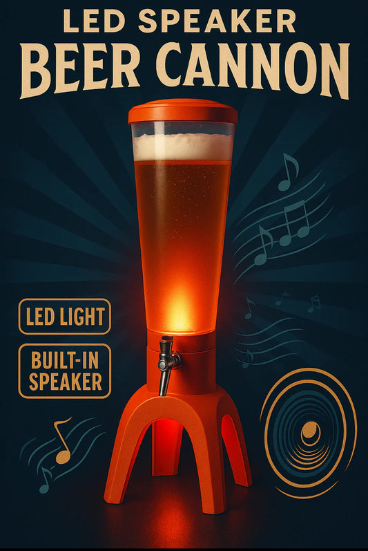TOČILICA ZA PIVO 3L 🍺❄️ Sa LED svetlom i bluetooth zvucnikom